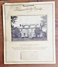 1928 Advertising Calendar SCHENECTADY GAZETTE Newspaper NY Glen Sanders Mansion picture