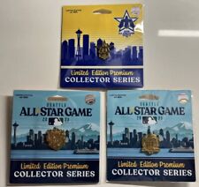 2023 MLB ALL STAR GAME PIN SET OF 3 SEATTLE MARINERS GOLD LIMITED EDITION 500 picture