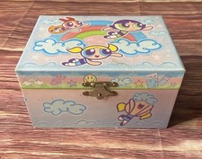 Vintage 2001 The Powerpuff Girls Jewelry Box Music Box Working And Tested picture