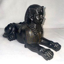 2000 Signed Egyptian Sphinx Solid Epoxy Resin Figurine 9