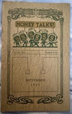Antique September 1925 Penn National Bank Financial Publication Book Money Talks picture
