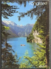 Königssee - Berchtesgaden / Oberbayern Germany Mountain Lake Postcard picture