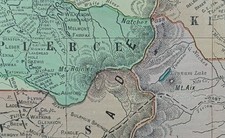 Vintage 1908 WASHINGTON Map 22