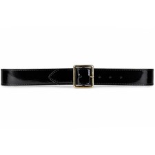 Gold Buckle / 36 - US Military Black Leather Parade Prom Dress Belt picture