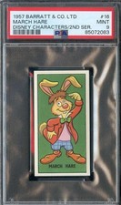 1957 BARRATT DISNEY CHARACTERS #16 MARCH HARE PSA 9 *DS15841 picture