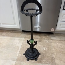 VINTAGE CAST AND JADE FLOOR ASHTRAY picture
