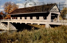 Covered Bridge, East Pepperell, MA - 1970 Postcard picture