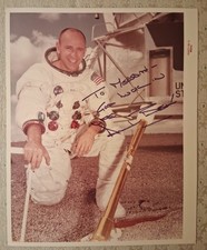 VINTAGE NASA RED NUMBER ASTRONAUT ALAN L. BEAN S-69-38859 PHOTOGRAPH SIGNED picture