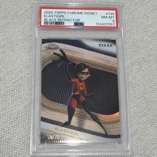 Topps 2025 Topps Chrome Disney Pixar Elastigirl #149 Black Refractor /10 PSA 8 picture