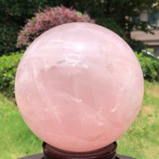 9.72 LB Natural Pink Rose Quartz Crystal Sphere Ball Healing Reiki 6577 picture