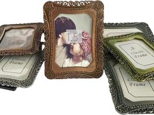 6 Pcs One-Inch Vintage Picture Frame, Tiny Metal Photo Frames, 2