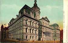 City Hall Baltimore Md Maryland Antique Undivided Back Postcard picture