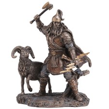 Veronese Design 8 5/8 Inch Perun The Slavic God of Thunder Cold Cast Resin picture