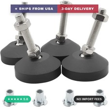 4 Pcs M8 Leveling Feet with T-Nut, Anti Skid Threaded Rubber Feet, Adjustable Sw picture