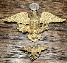 VTG Lot (2) WW II Home Front Pin Brooches Eagles picture
