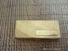 Vintage Maybelline Mascara w/Brush in Brass + Gold Tone Metal Case  *RARE picture