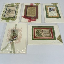 Vintage Crane & Co Handcrafted Art Cards Carolyn Whitaker Lot of 5 New Sealed #2 picture