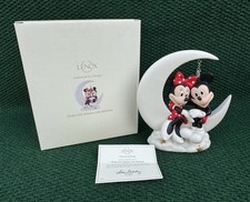 Lenox Disney Mickey Over The Moon For Minnie 24k Gold Figurine Box & COA picture