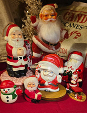 Lot Of VINTAGE Santa Claus Christmas Figurines A few are From 50's & 60's picture