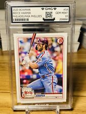 2020 Bowman Bryce Harper #54 GMG Graded 10 Gem Mint 💎 Phillies  picture