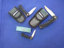 3 Western Coleman Lock Back Knife NOS #54 #52 #51 w/Sheath one Box 1989 picture