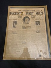 November 24 1933 Manchester Bandit Killed Telegraph Herald Newspaper Dubuque IA. picture