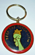 Vintage 1984 Statue Liberty Keychain Keep The Torch Lit Centennial Restoration picture
