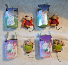4 Piece Vintage 1987 McDonald's Disney Cinderella Jaq & Gus Christmas Ornaments picture