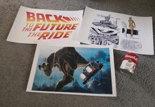 UNIVERSAL STUDIOS BACK TO THE FUTURE THE RIDE RARE LARGE CONCEPT ART COPIES picture