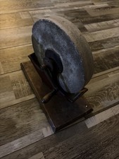 antique hand-crank sandstone wet-grinding wheel picture