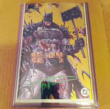 SIGNED Absolute Batman #18 Tyler Kirkham Exclusive Gold Foil Variant LTD 200 COA picture