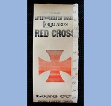 1893 antique LORILLARD'S RED CROSS TOBACCO AD w BLACK CROOK PLAYBILL academy picture