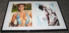 Chrissy Teigen Signed Framed 12x18 Bikini Photo Set AW picture