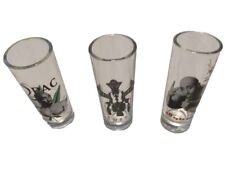2Pac Tupac Double Shot Glass Set Lot 3 Hip-Hop Thug Life Collectible All Eyes  picture