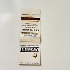P&H Fine Jewelry Auth Bulova Dealer Niles MI Vintage Matchbook Cover TMB95-6 picture