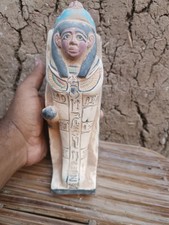 Rare Ancient Egyptian Antiquities Unique Ushabti Pharaonic Coffin Egyptian BC picture