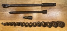 Vintage Craftsman Underline C BE Socket Lot 17pc Breaker Bar Extension USA picture