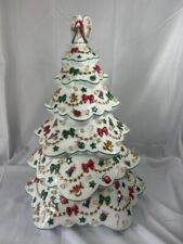 Vintage Danbury Mint White Porcelain Christmas Magic Lighted Christmas Tree READ picture