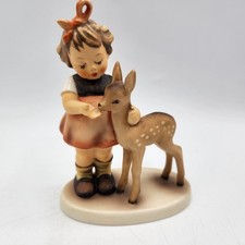 Vintage Goebel Hummel Figurine Friends #136/1 Girl w/ Deer W. Germany TMK6 1979 picture
