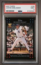 2007 Topps #160 Justin Verlander Rookie Cup Detroit Tigers PSA 9 🔥⚾️🔥⚾️ picture