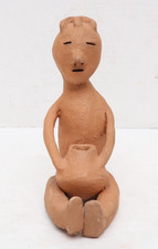 Vintage Native American Tesuque Pueblo Pottery  Rain God 7.75