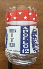 APOLLO 12 Return to the Moon Collectible Glass. Set of 4 picture