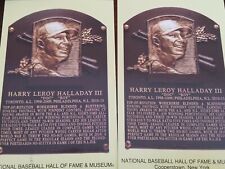lot 2 Roy Halladay induction day stamped cancelation stamp postcard plaque hof picture