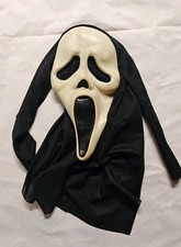 Fun World Div Gen 2 Vintage Ghostface Mask Mid 90's Scream Polyester Vanilla  picture