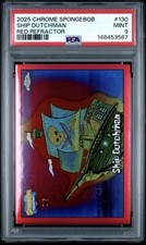 2025 Topps Chrome SpongeBob Ship Dutchman Red /5 PSA 9 #130 picture