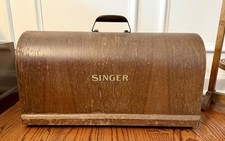 Singer Bentwood Sewing Machine Carrying Case full Size 15 66 201 TOP LID ONLY picture