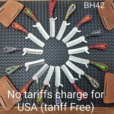 LOT OF 20 6 INCH HANDMADE CARBON STEEL BULL CUTTER KNIFE W/SHEATH  (Tariff Free) picture