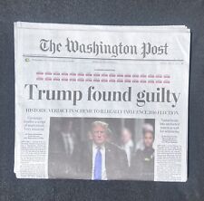 The Washington Post Trump Found Guilty Newspaper May 31,2024 MAILED FLAT History picture