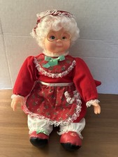 Vtg RENNOC Mrs Claus Clause Plush Doll Santa’s Best 12