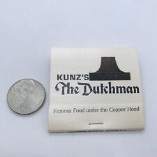 KUNZ’S THE DUTCHMAN VINTAGE NEW MATCHBOOK RESTAURANT AND LOUNGE LOUISVILLE picture